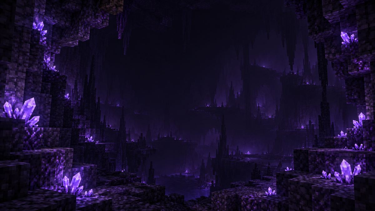 Amethyst cave with shaders